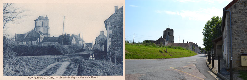 carte postale de la route du marais